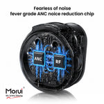 Morui GM-X12 ANC Dual Wireless Microphone | 2.4GHz Lavalier Mic for Vlogging & Live Streaming