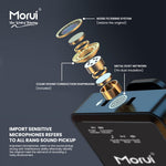 Morui GM-X10 DSLR Dual Wireless Microphone with ANC | 2.4GHz 2 Mic Lavalier for Vlogging & Live Streaming