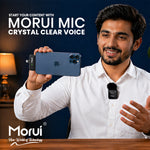 Morui GM-X10 DSLR Dual Wireless Microphone with ANC | 2.4GHz 2 Mic Lavalier for Vlogging & Live Streaming