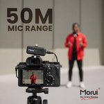 Morui GM-X10 DSLR Dual Wireless Microphone with ANC | 2.4GHz 2 Mic Lavalier for Vlogging & Live Streaming