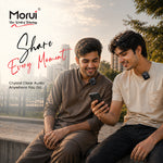 Morui GM-X10 DSLR Dual Wireless Microphone with ANC | 2.4GHz 2 Mic Lavalier for Vlogging & Live Streaming