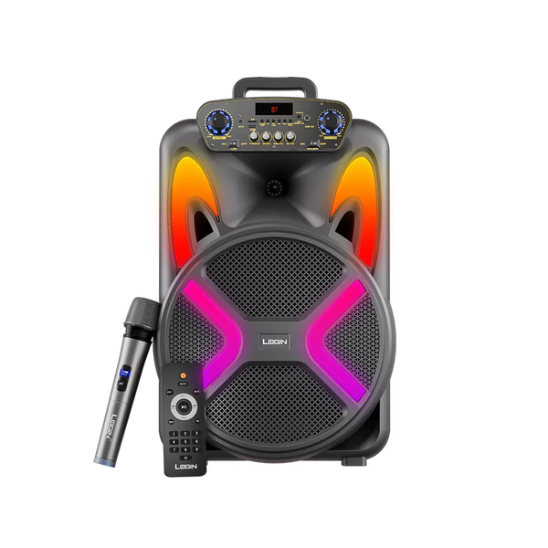L-265 RONAQ 12-Inch Bluetooth Party Speaker | 400W Power | Wireless Mic | RGB Lights