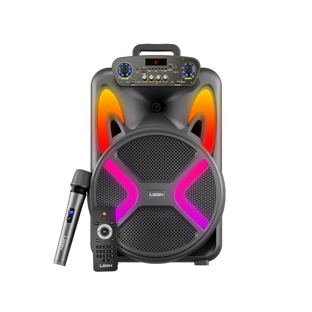 L-265 RONAQ 12-Inch Bluetooth Party Speaker | 400W Power | Wireless Mic | RGB Lights