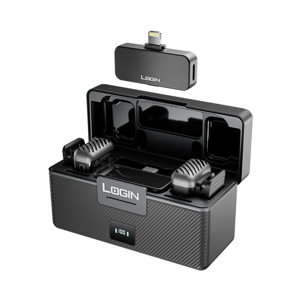 L-251 Wireless Lavalier Microphone with Charging Case | AI Noise Cancellation | Type-C & iPhone