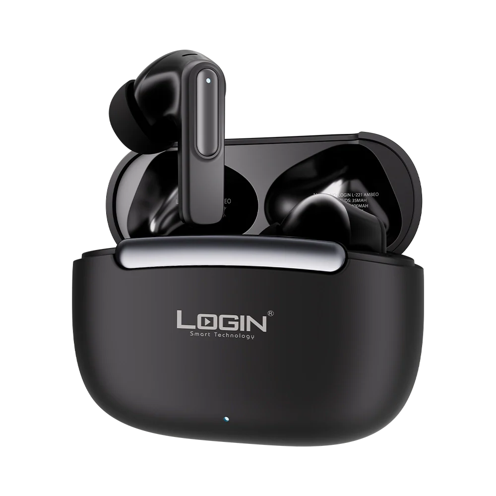 LOGIN AMBEO L-221 ANC + ENC Wireless Bluetooth 5.0 Earbuds with LED Display
