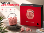 LA Super Headphones Wireless Bluetooth Earbuds with Charging Case | Hi-Fi Sound | Touch Control | Long Battery Life