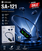 Uteam SA-121 Wireless Neckband Earphones – Bluetooth Magnetic Earbuds with 48 Hours Battery & Hi-Fi Sound