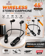 Oteam SA-123 Wireless Stereo Neckband Earphones | Bluetooth Magnetic Earbuds | 48 Hours Battery Backup