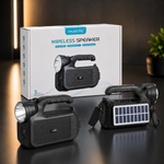 Portable Wireless Bluetooth Speaker with Flashlight & Solar Charging | Super Bass Outdoor Speaker
