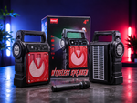 Kemei 4 Inch Portable Wireless Bluetooth Speaker with LED Light, FM Radio & Rechargeable Battery