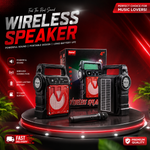 Kemei 4 Inch Portable Wireless Bluetooth Speaker with LED Light, FM Radio & Rechargeable Battery