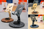 L3T L-398 Adjustable Metal Desk Phone Holder Stand | Foldable Mobile Stand for Desk & Table