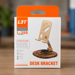 L3T L-398 Adjustable Metal Desk Phone Holder Stand | Foldable Mobile Stand for Desk & Table