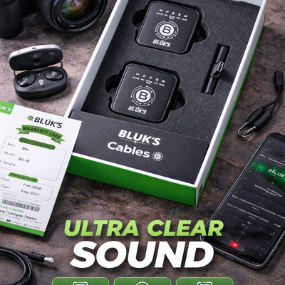 BX-18 Wireless Lavalier Collar Microphone | Bluetooth Mic | Clear Voice Recording