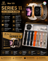 7 in 1 Ultra Smart Watch Series 11 – Bluetooth Calling, Fitness Tracker & Wireless Earbuds
