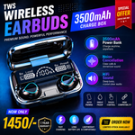 M10 Damix V5.3 Bluetooth Wireless Earbuds | LED Display, Touch Control & Long Battery Life