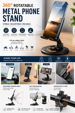 Adjustable Table Stand for Mobile & Tablet | Foldable Desk Phone Holder | Anti-Slip Base