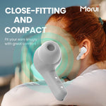 Morui MB-1 Crystal Case Wireless Earbuds with ENC Noise Cancellation | Gaming TWS Bluetooth Earbuds