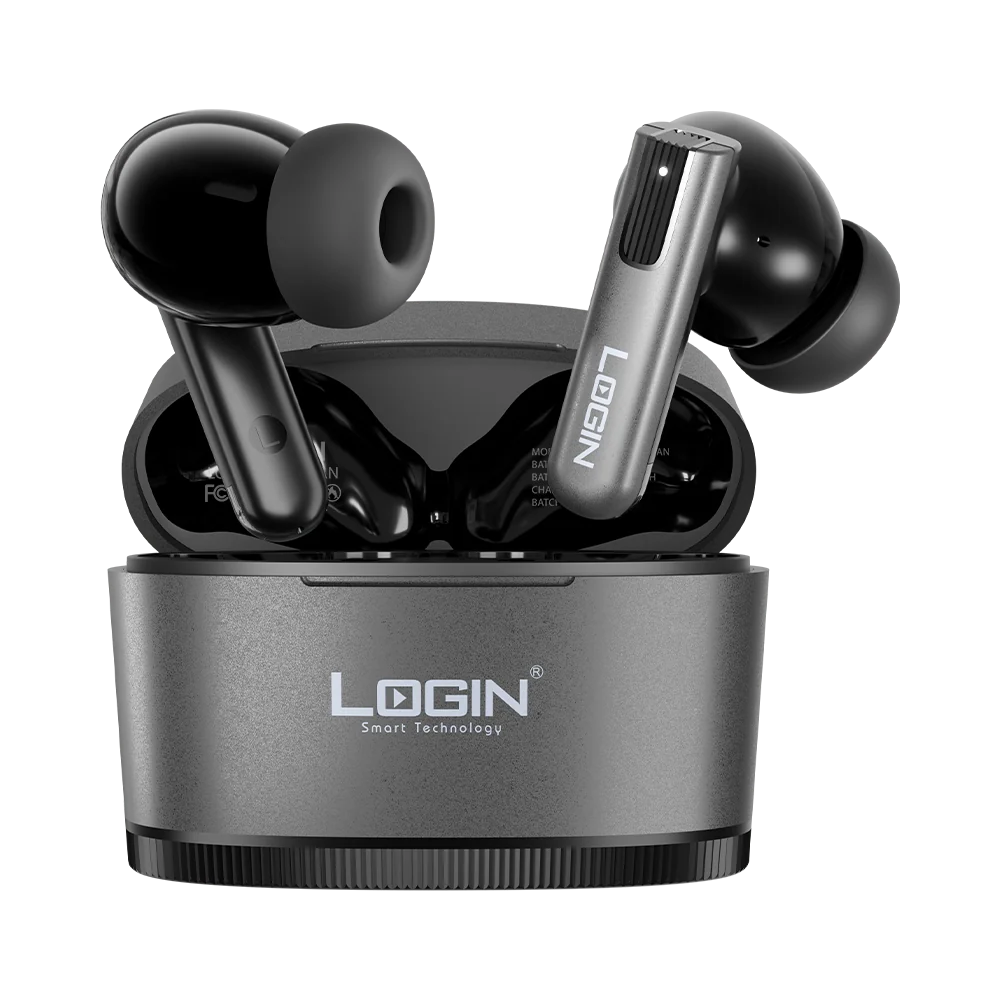 LOGIN ELAN L-218 TWS ANC Wireless Bluetooth 5.4 Earbuds with LED Display