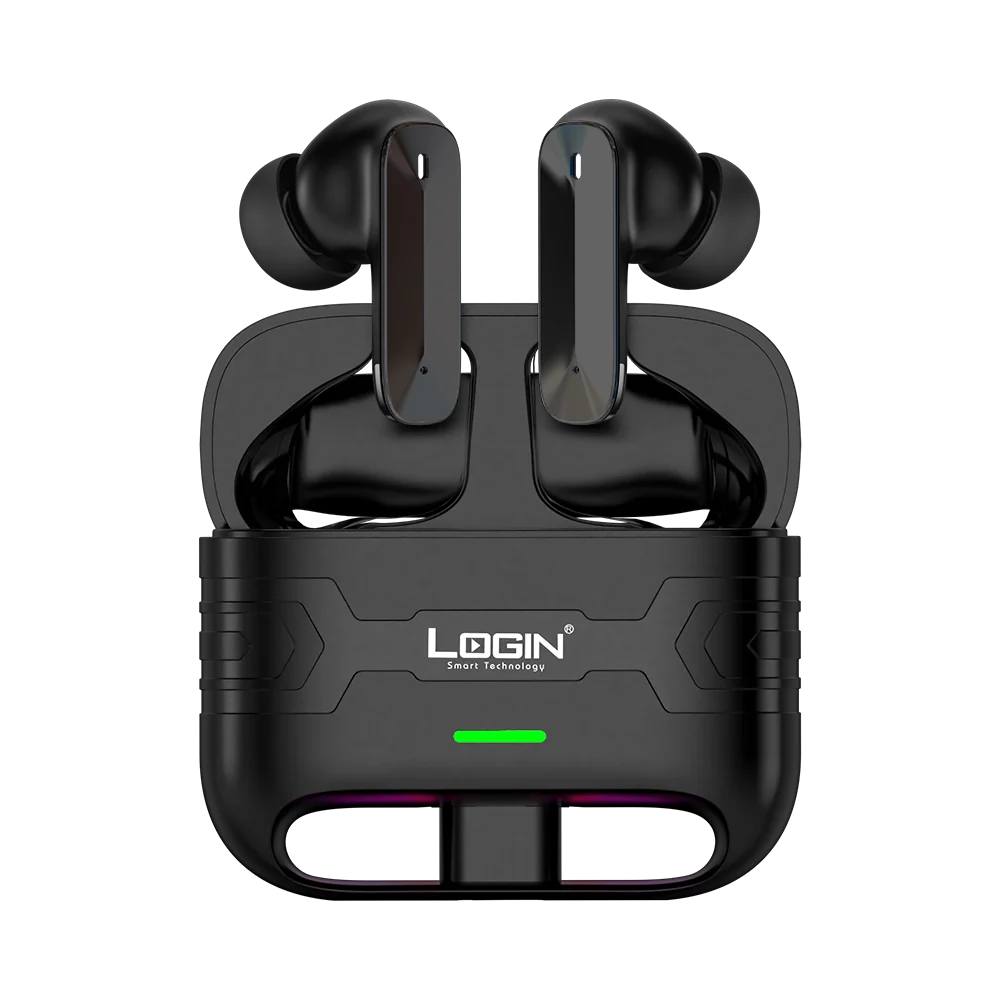 LOGIN L-220 TWS ANC + ENC Wireless Bluetooth 5.3 Earbuds with LCD Display