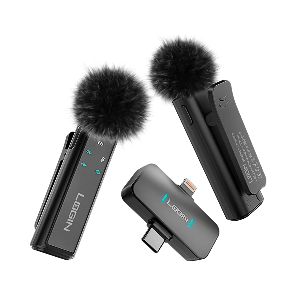 L-250 Wireless Lavalier Microphone for Type-C | AI Noise Cancellation Dual Mic