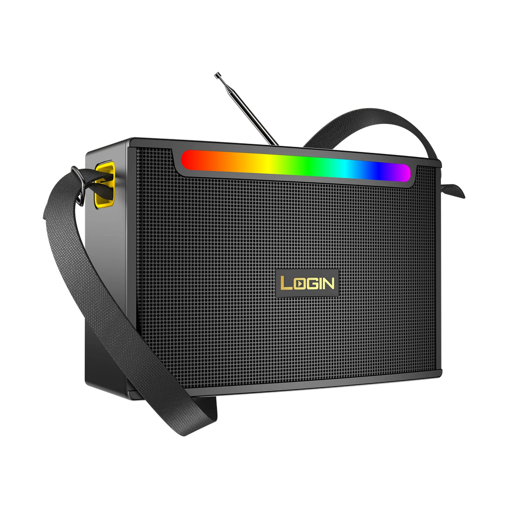 L-272 CLASSICO 12W Solar Bluetooth Speaker | RGB Lights | FM, USB, TF & AUX Support
