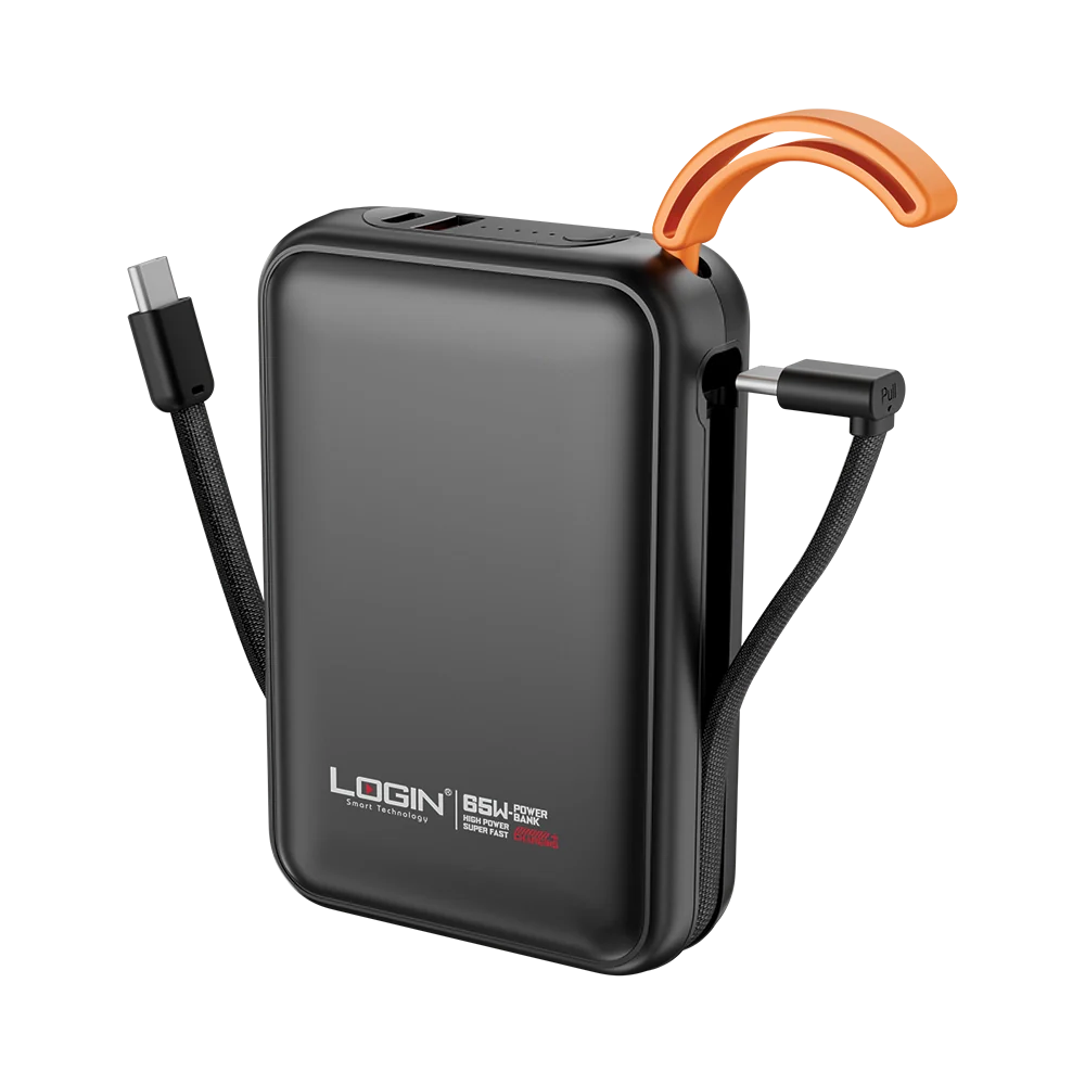 LOGIN L-707 20000mAh Power Bank | 65W PD Fast Charging Portable Charger