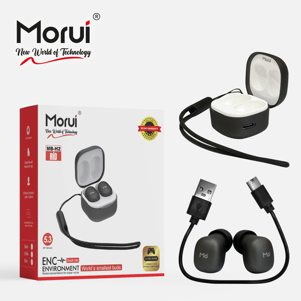 Morui MB-H2 RIO Wireless Bluetooth Earbuds with Game Mode | Bluetooth 5.3 TWS Earbuds