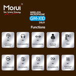 Morui GM-X10 DSLR Wireless Microphone with ANC | 2.4GHz Lavalier Mic for Vlogging & Live Streaming