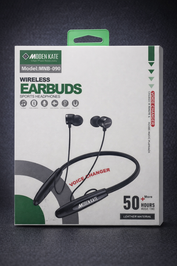 Modern K8 Neckband Wireless Earphones | Bluetooth 5.2 | Deep Bass | Long Battery