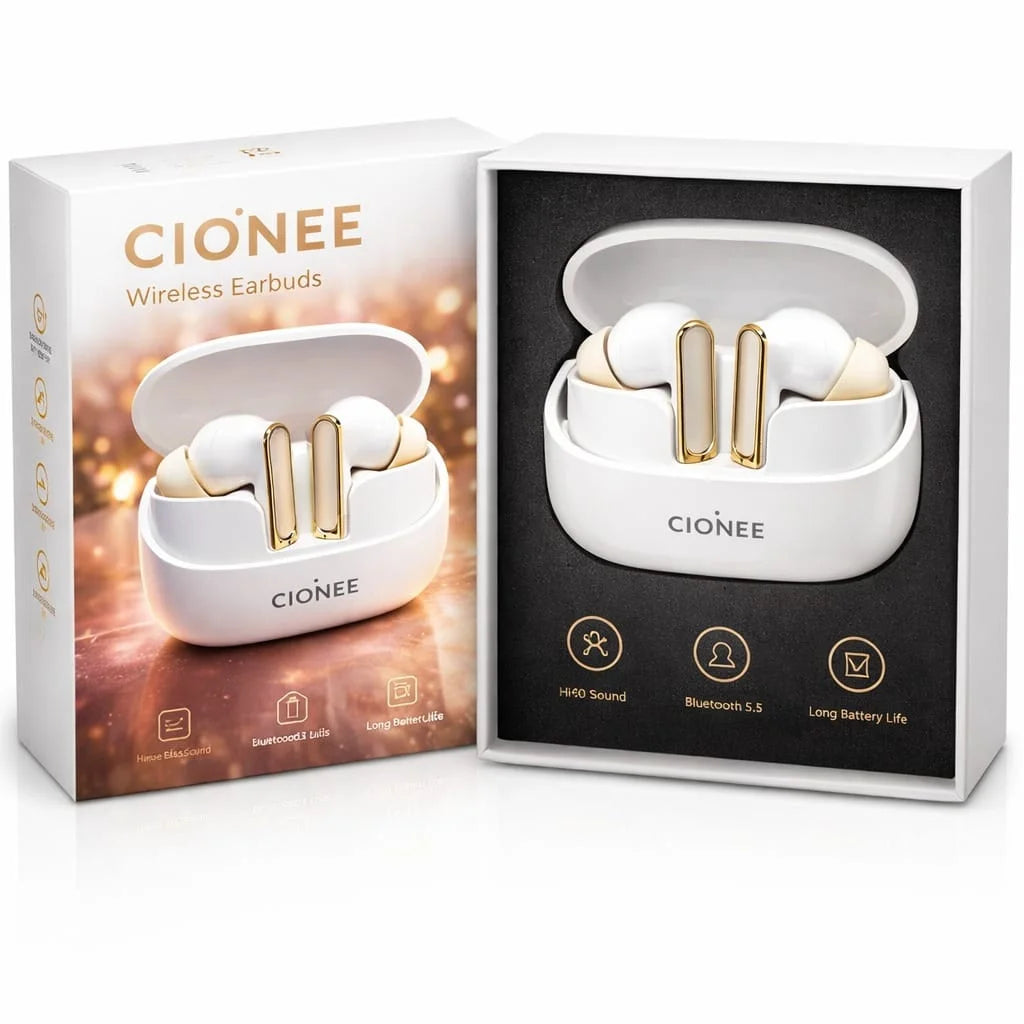 Gionee Wireless Earbuds Bluetooth 5.3 | HD Sound | ENC Mic | Long Battery Backup