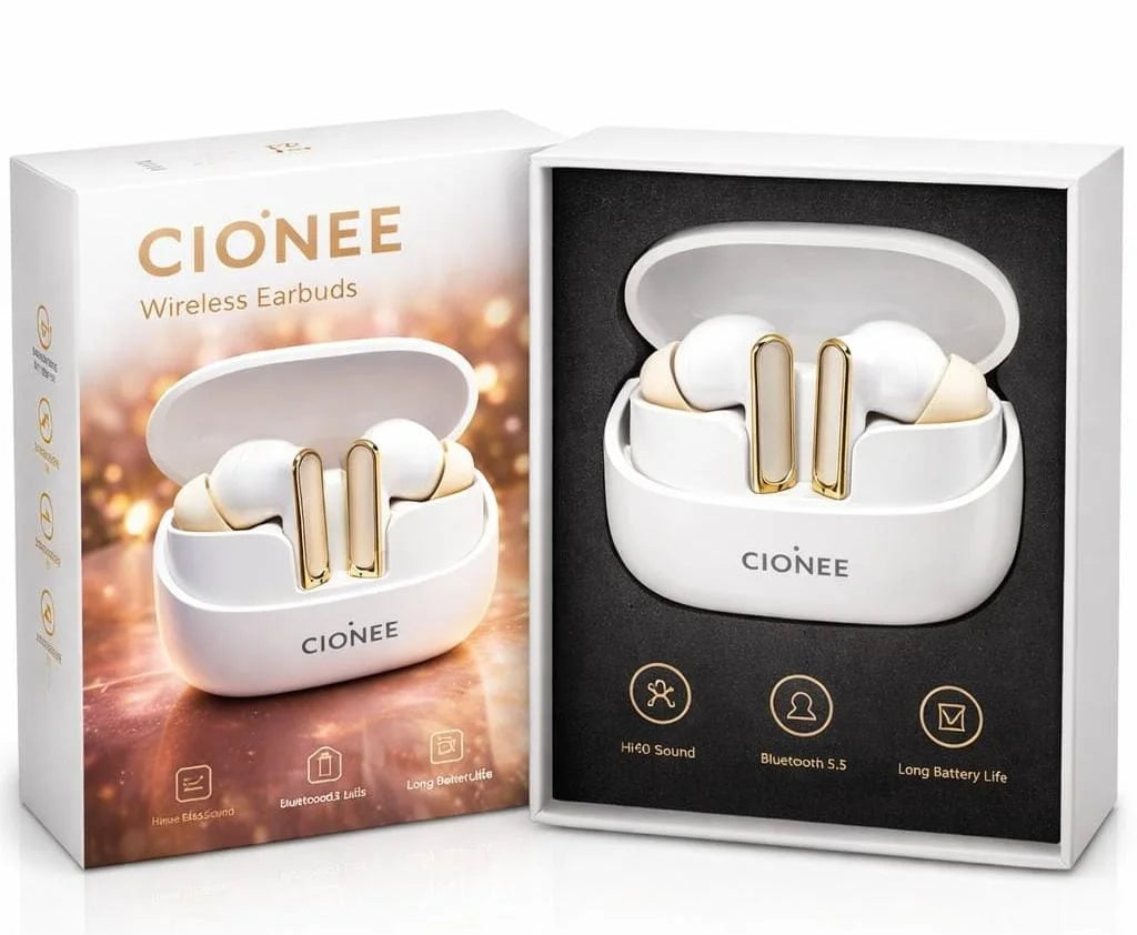 Gionee Wireless Earbuds Bluetooth 5.3 | HD Sound | ENC Mic | Long Battery Backup