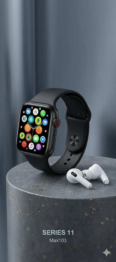 Series 11 7-in-1 Smartwatch with Wireless Earbuds Combo