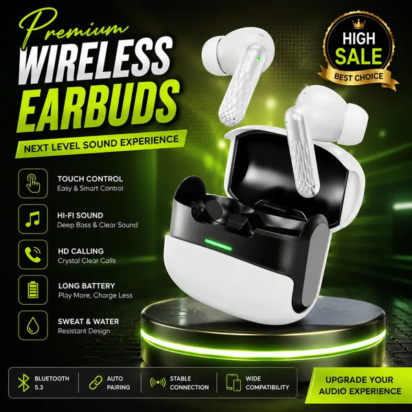 U39 True Wireless Bluetooth Earbuds with Charging Case | Hi-Fi Stereo Sound | Touch Control | Long Battery Life