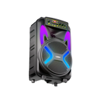 L-264 RONAQ 8-Inch Portable Bluetooth Party Speaker | Wireless Mic | RGB Lights | 2400mAh Battery