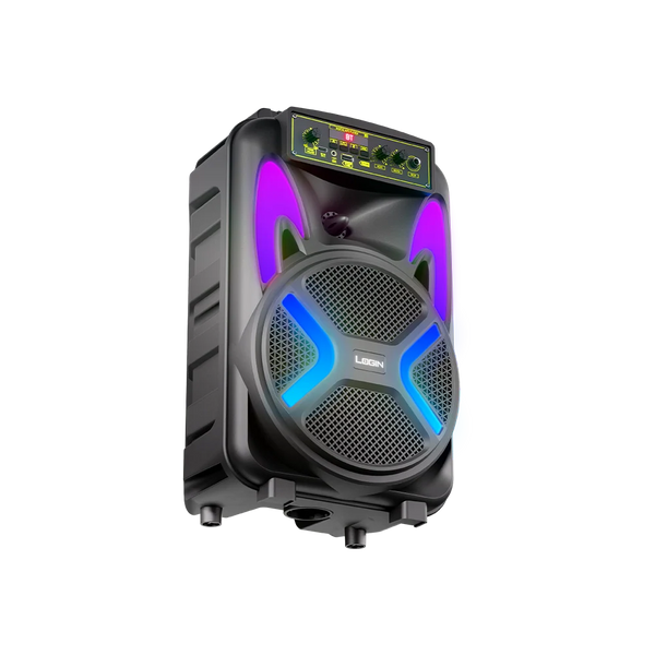 L-264 RONAQ 8-Inch Portable Bluetooth Party Speaker | Wireless Mic | RGB Lights | 2400mAh Battery
