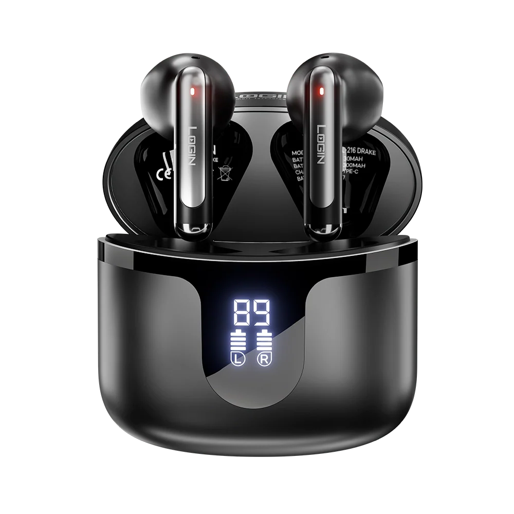 LOGIN DRAKE L-216 TWS ENC Wireless Bluetooth 6.0 Earbuds with LED Display