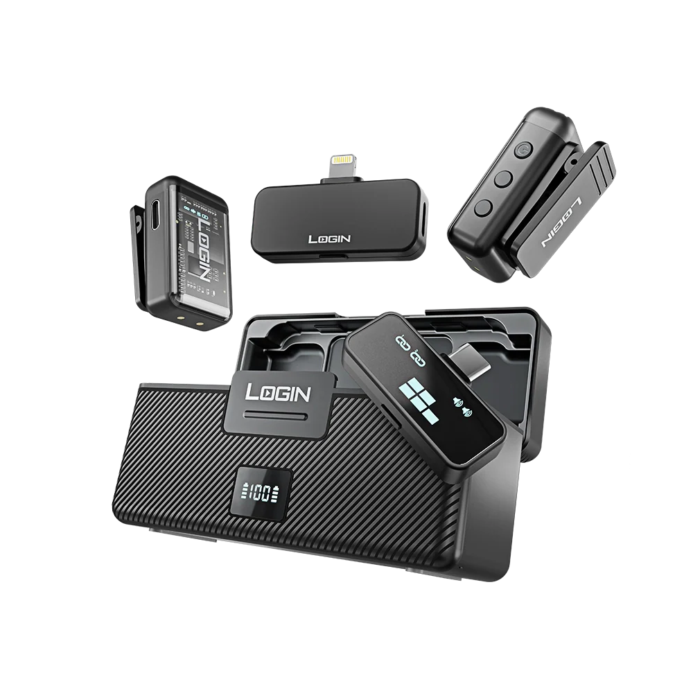 L-251 Wireless Lavalier Microphone with Charging Case | AI Noise Cancellation | Type-C & iPhone