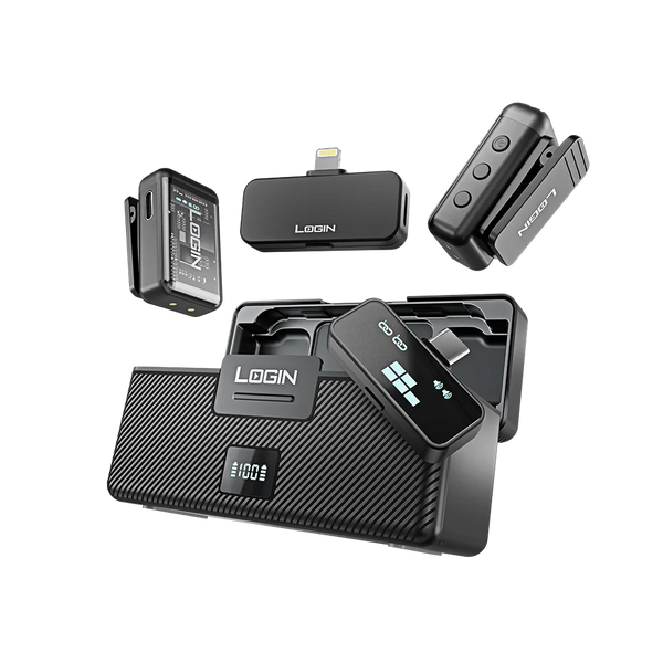 L-251 Wireless Lavalier Microphone with Charging Case | AI Noise Cancellation | Type-C & iPhone