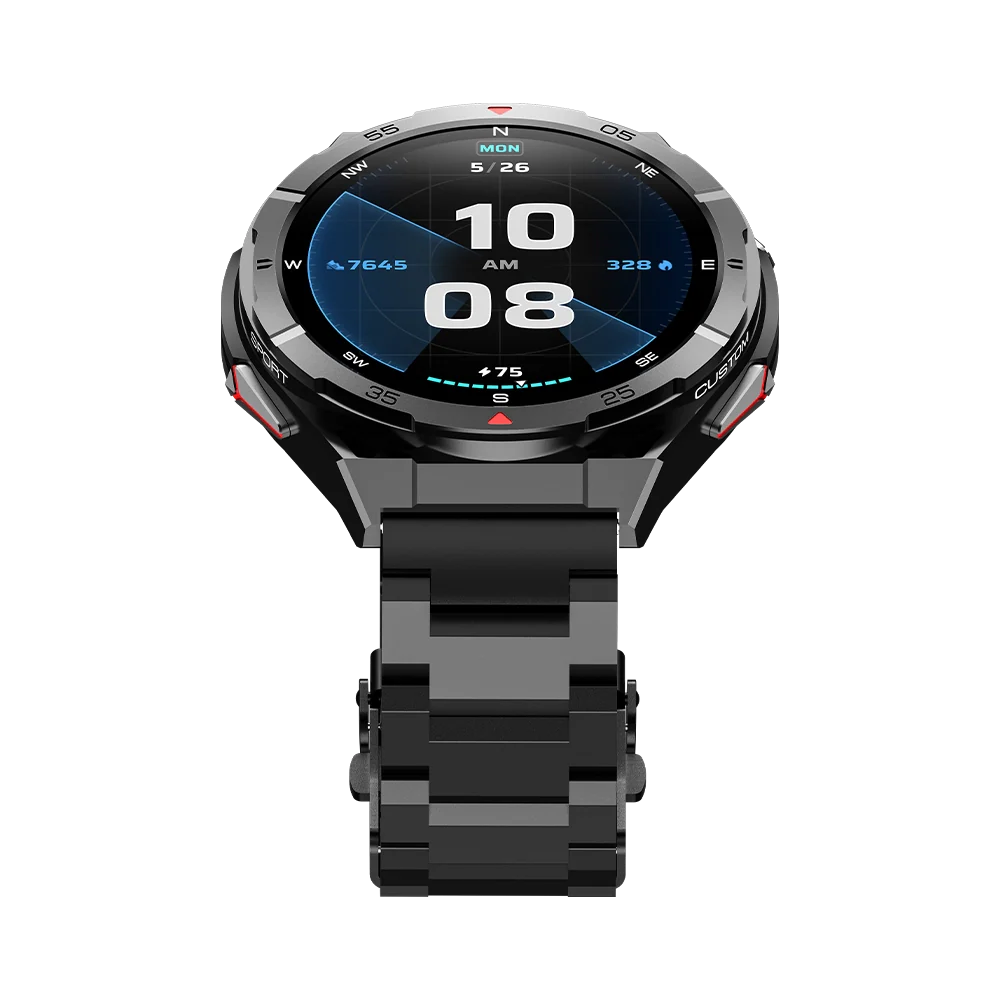 L-115 Glory AMOLED Smart Watch – Bluetooth Calling, GPS Health Tracking, Metal Strap