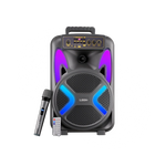 L-264 RONAQ 8-Inch Portable Bluetooth Party Speaker | Wireless Mic | RGB Lights | 2400mAh Battery