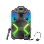L-266 RONAQ 15-Inch Bluetooth Party Speaker | 440W Power | Wireless Mic | RGB Lights