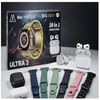 Ultra 3 Smart Watch 10-in-1 Combo with Wireless Earbuds, Multiple Straps & AMOLED Display – Max 1150 Series